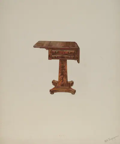 Mahogany Sewing Table