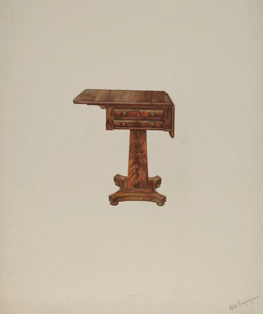 Mahogany Sewing Table by Anne B. Trepagnier