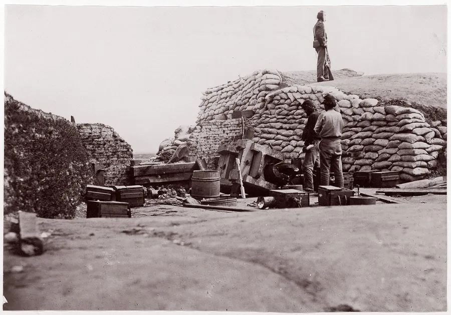 Confederate Fortifications, Yorktown, Virginia by Mathew B. Brady