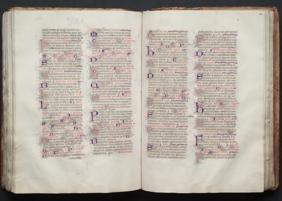 The Gotha Missal:  Fol. 112r, Text by Master of the Boqueteaux