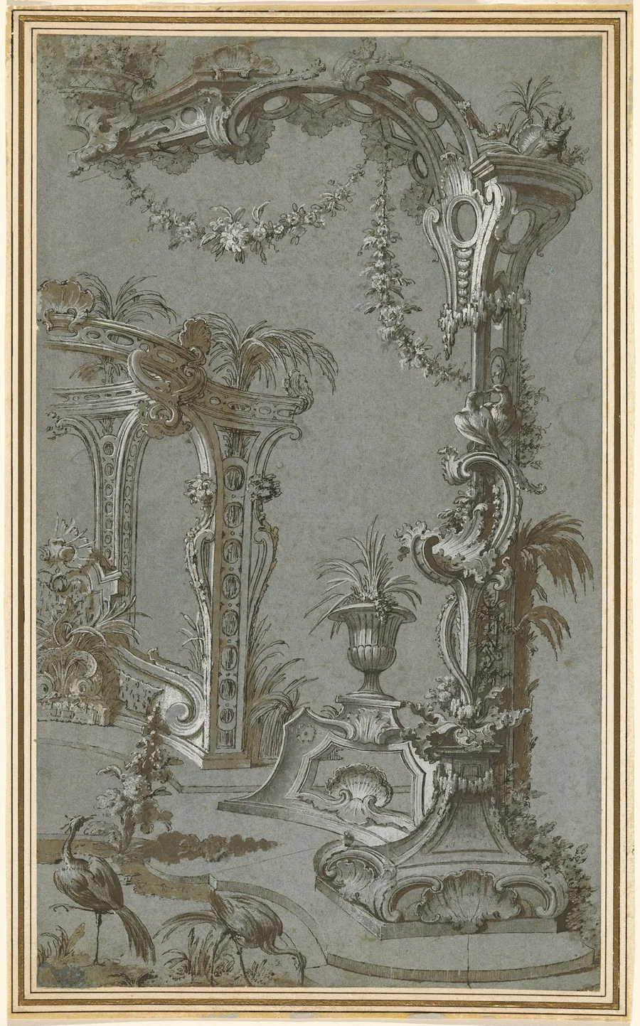 A Rococo Garden Trellis and Gazebo by Jean-François de Cuvilliés I