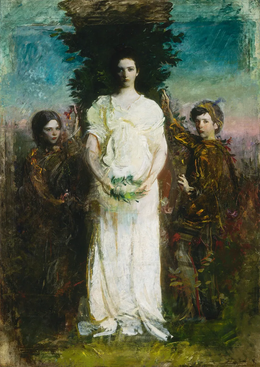 My Children (Mary, Gerald, and Gladys Thayer) by Abbott Handerson Thayer, born Boston, MA 1849-died Dublin, NH 1921