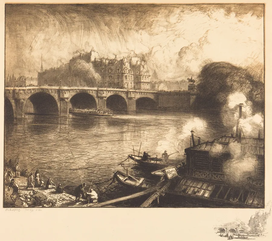 Le Pont Neuf by Auguste Lepère