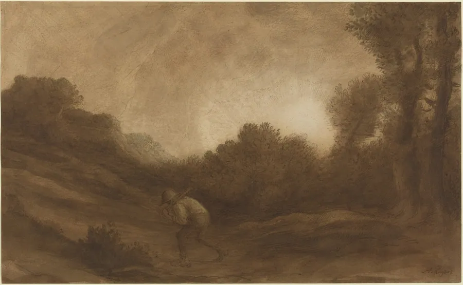 Landscape, Evening by Alphonse Legros