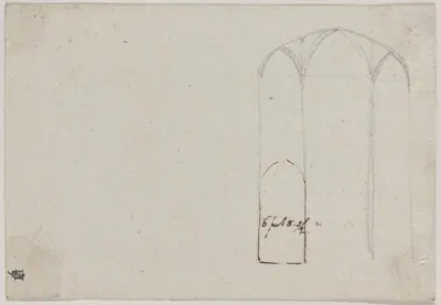 Cross Section of a Gothic Church [verso]