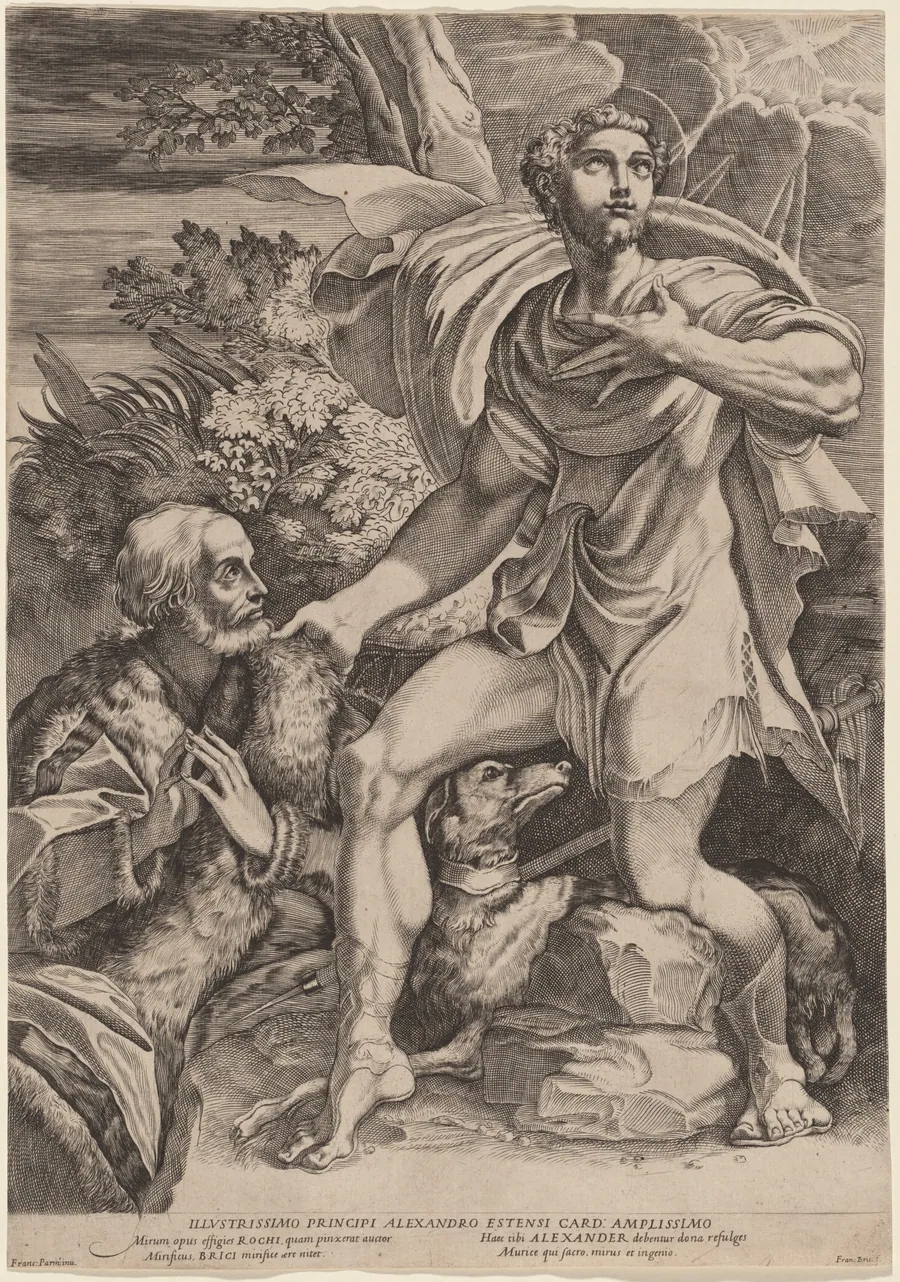 Saint Roch with a Donor by Francesco Brizio