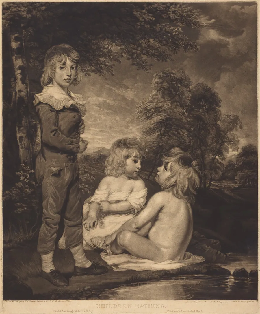 Children Bathing (The Hoppner Children) by James Ward