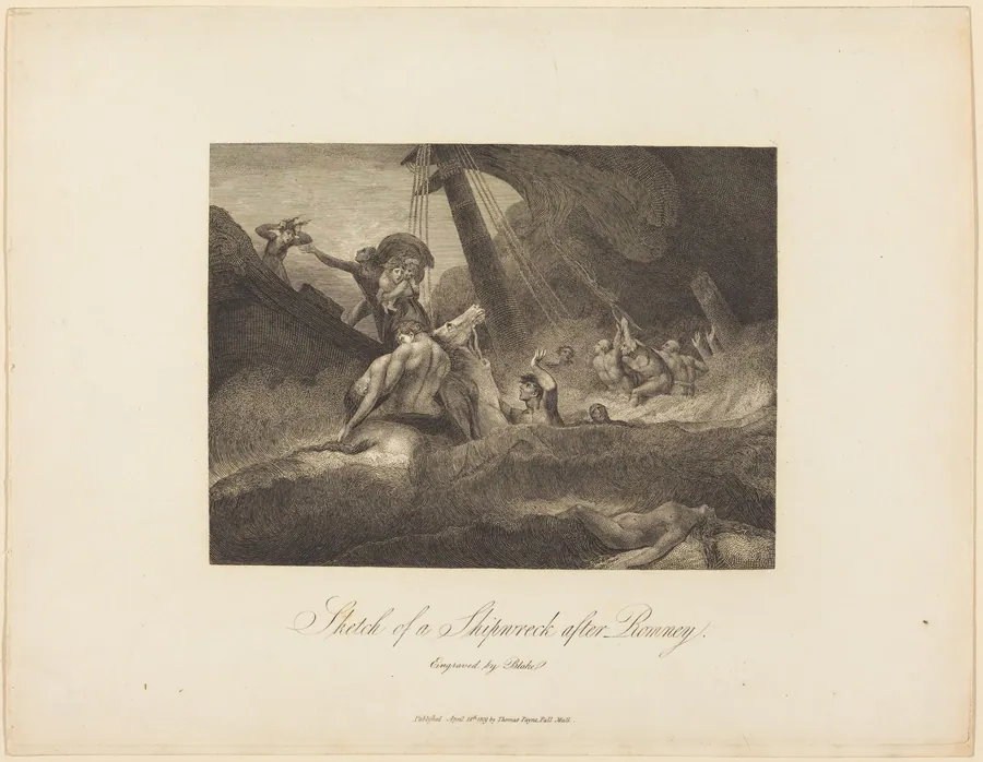 Sketch of a Shipwreck by William Blake