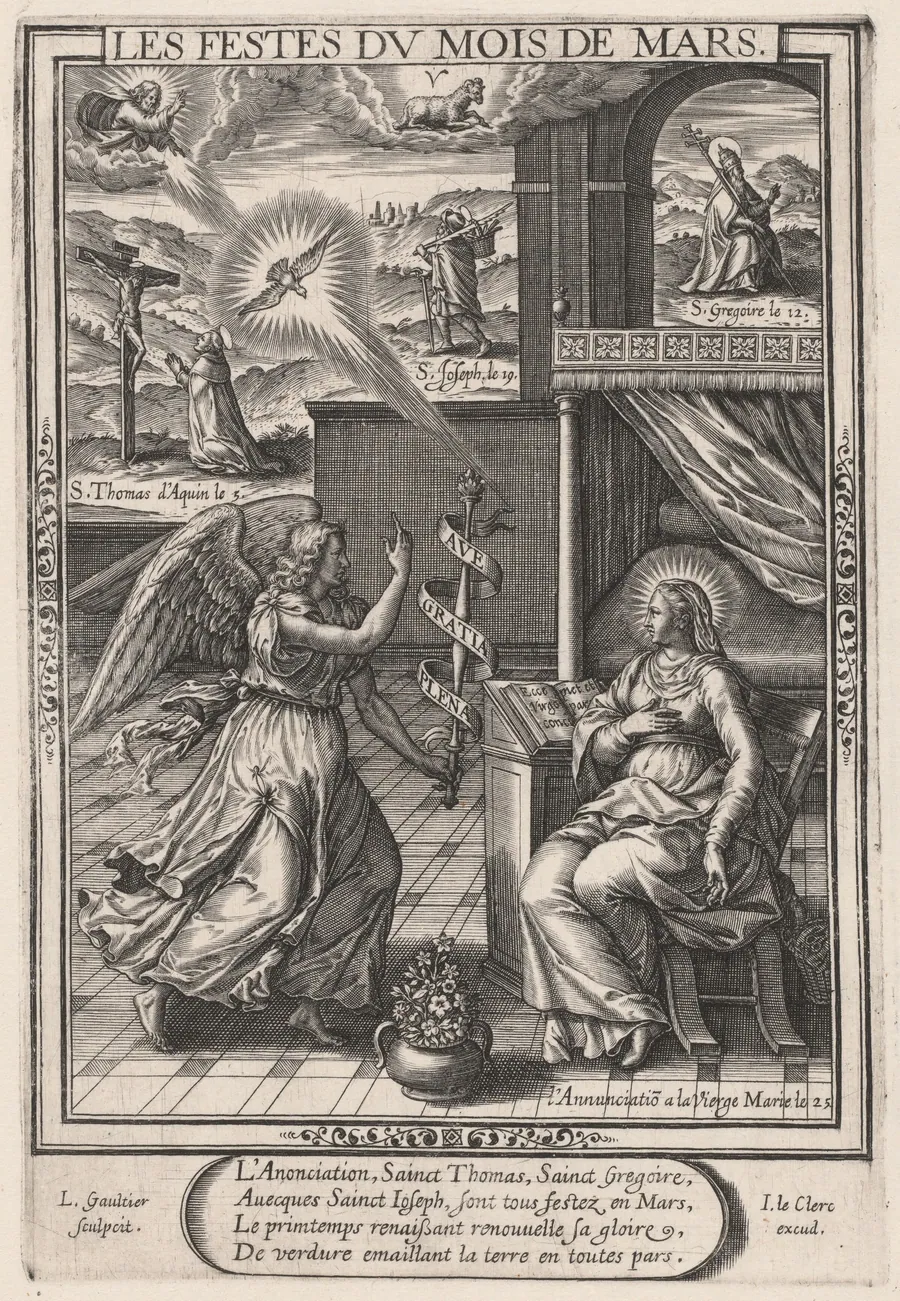 Les Festes du mois de Mars (March: The Annunciation) by Léonard Gaultier