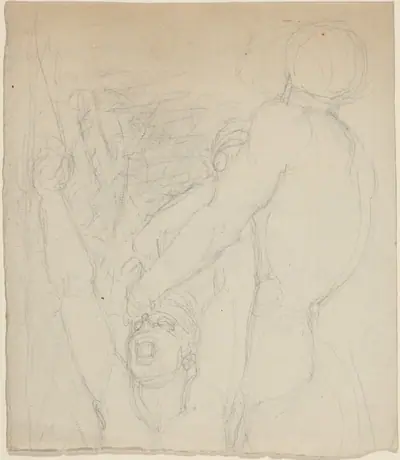 Two Fighting Figures