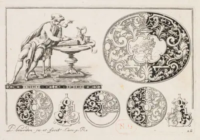 # 2 From  " Livre second Cesais de Graubre "
Second book of Engraved Design