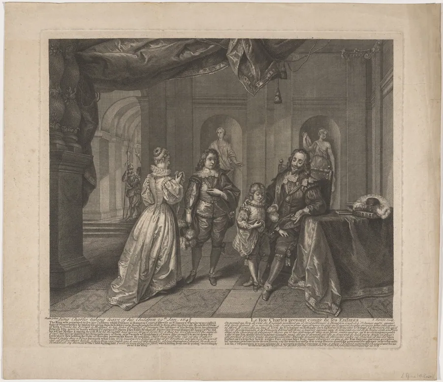 King Charles Taking Leave of His Children by Bernard Lépicié