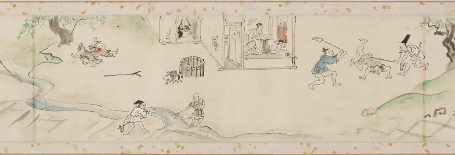Miracles performed by the bodhisattva Jizo (copy of a section of a handscroll) by Kano Tan'yu 狩野探幽 (1602-1674)