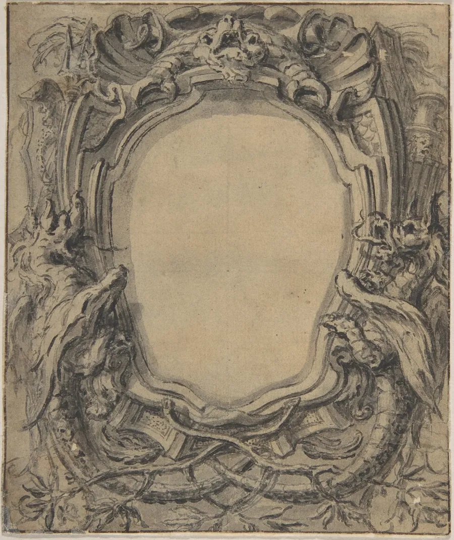 Study for a Cartouche by Gilles-Marie Oppenord