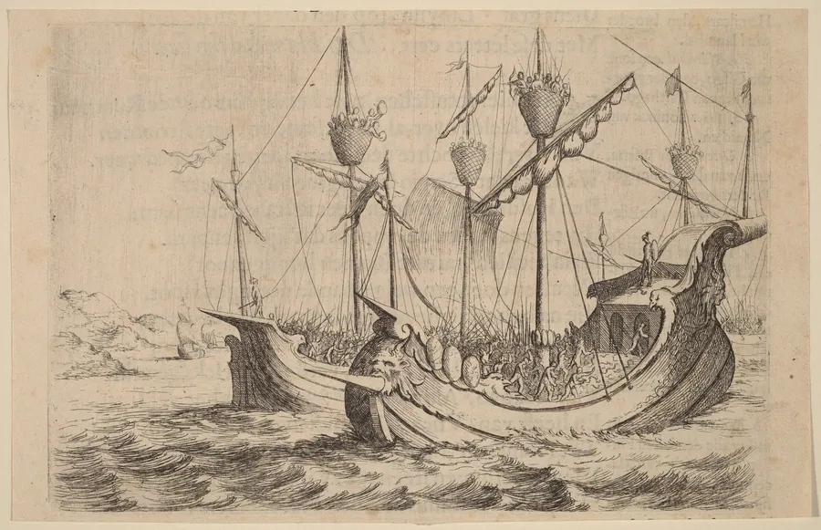 Hannibal's Navy Battling the Rhodians by Willem Basse