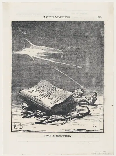 A page from history, from 'News of the day,' published in Le Charivari, November 16, 1870