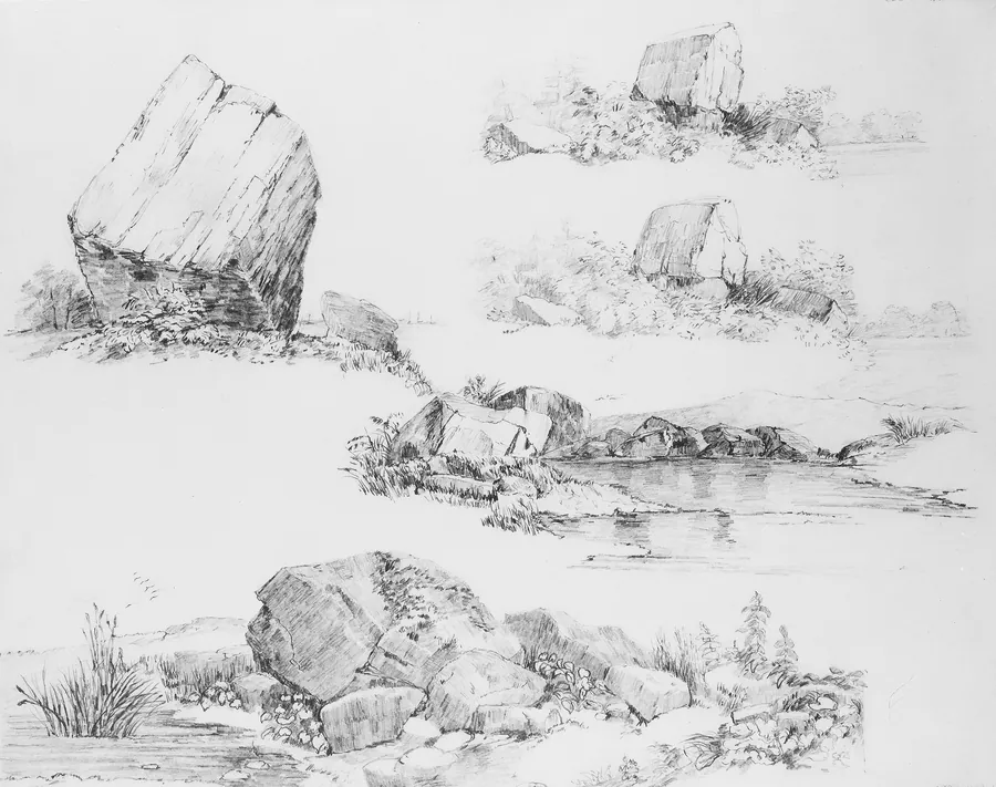 Study of Rocks by John William Casilear