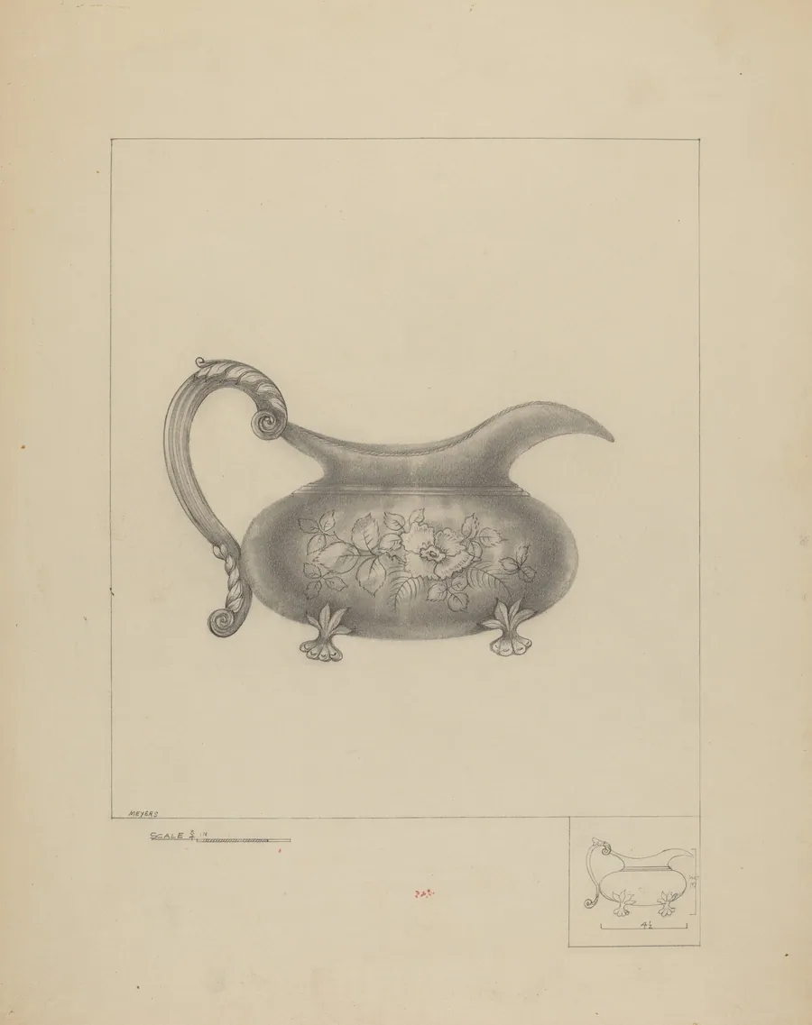 Silver Cream Pitcher by Henry Meyers