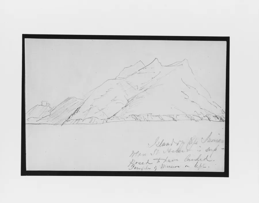 Island off Cape Sunium (from Sketchbook) by Mary Newbold Sargent