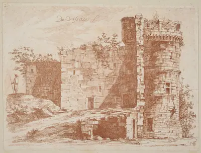 Ruins of an Old Castle at Saint-Chamond, Loire