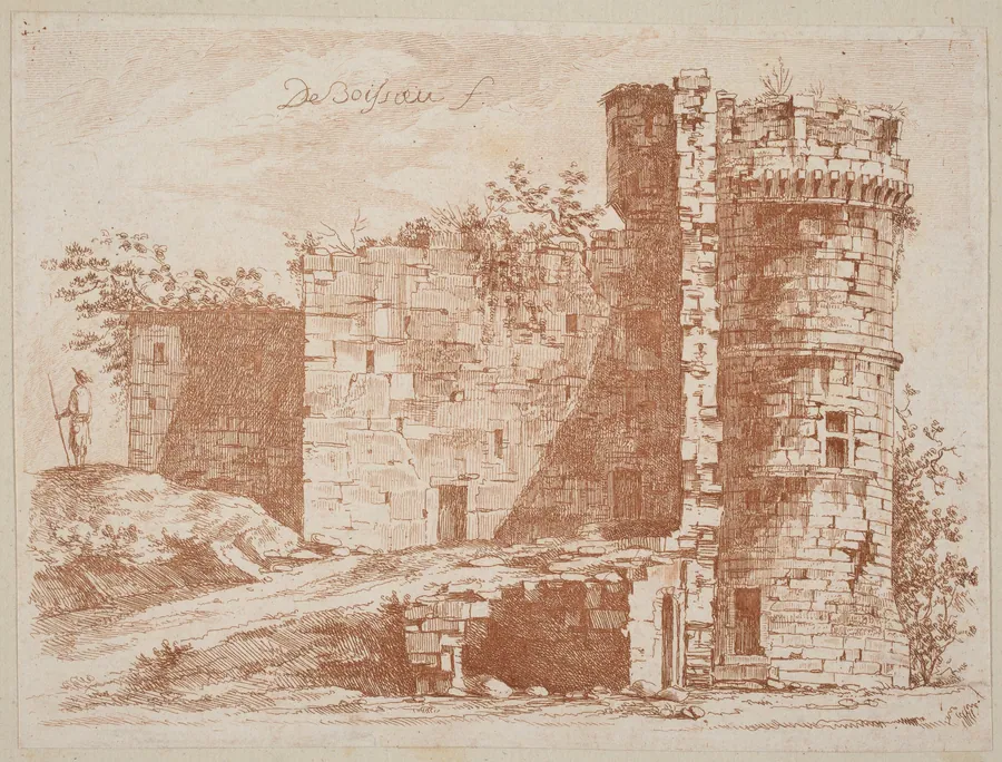 Ruins of an Old Castle at Saint-Chamond, Loire by Jean-Jacques de Boissieu