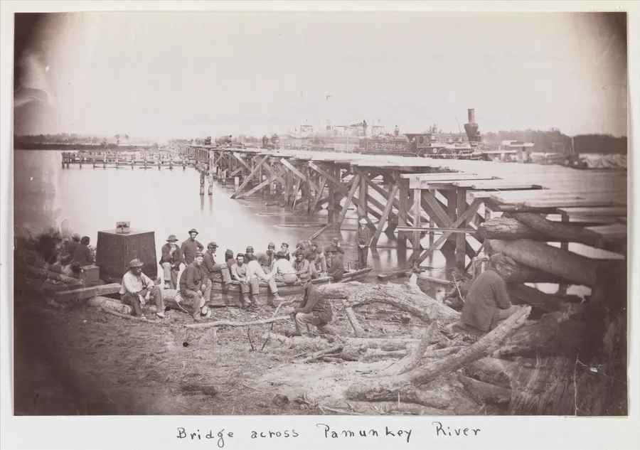 Bridge Across Pamunkey River, near White House by Timothy H. O'Sullivan