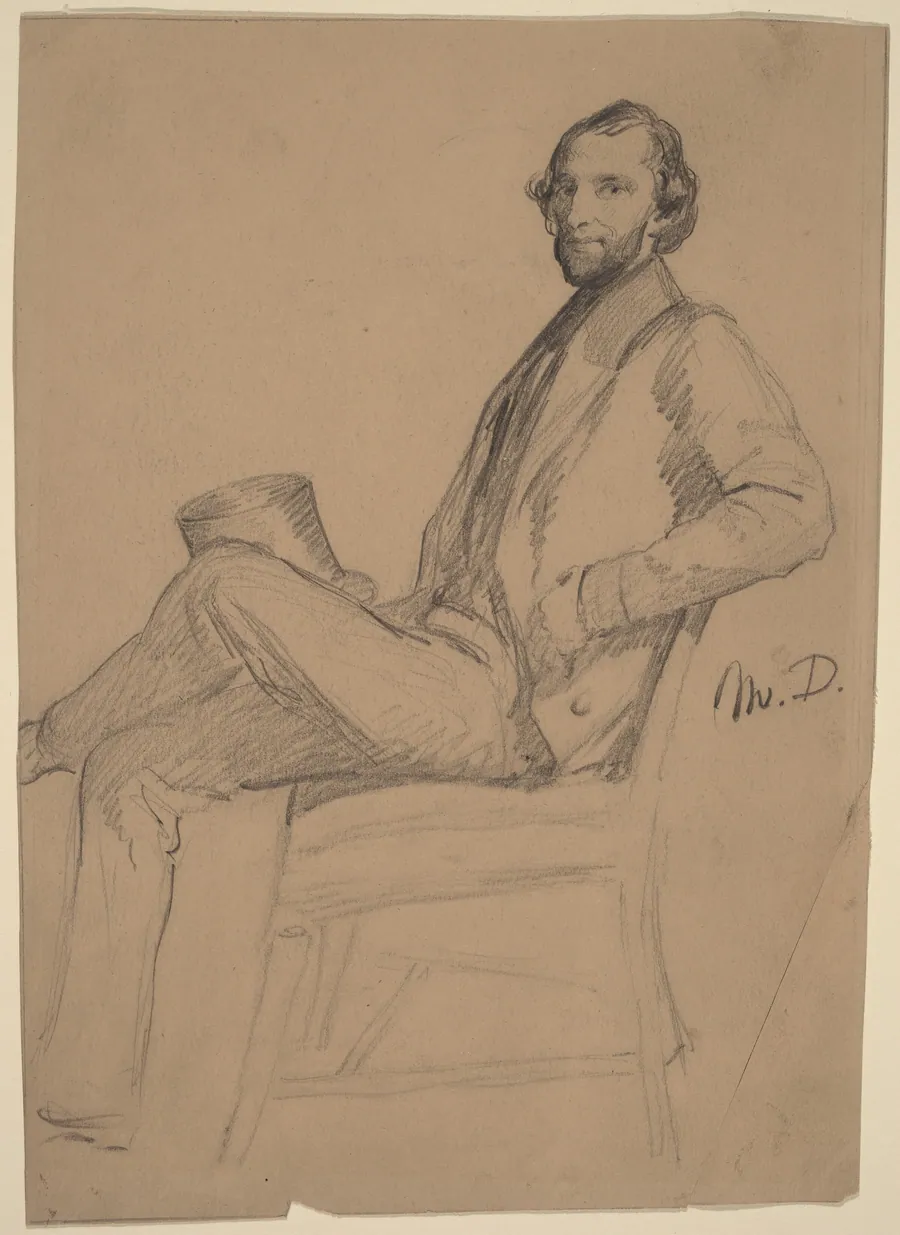 Seated Study of M.D. by Eastman Johnson