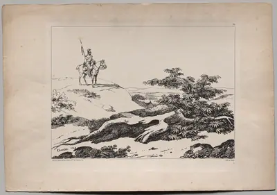Soldier on Horse in Landscape