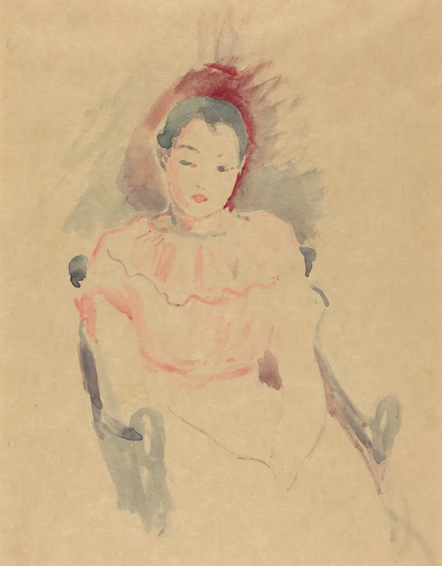 Girl Seated by Berthe Morisot
