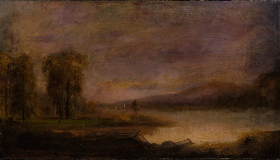 Landscape with Lake by Robert S. Duncanson, born Fayette, NY 1821-died Detroit, MI 1872