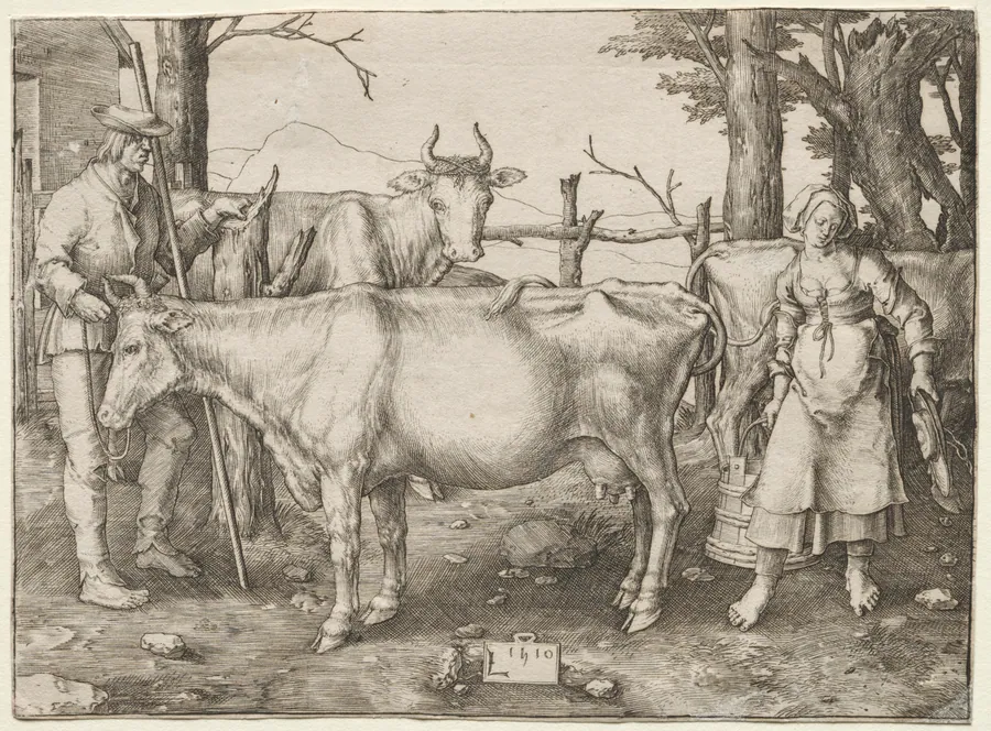 The Milkmaid by Lucas van Leyden