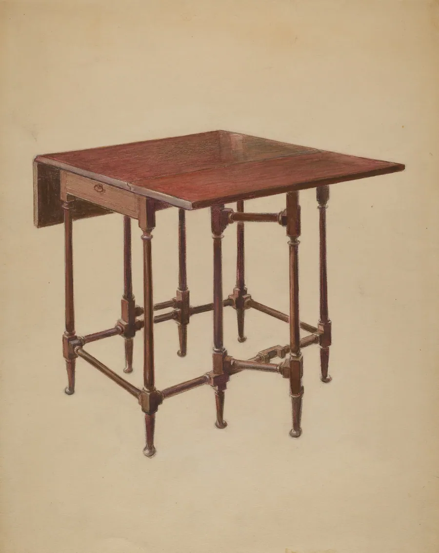 Table (Drop-leaf) by Bernard Gussow