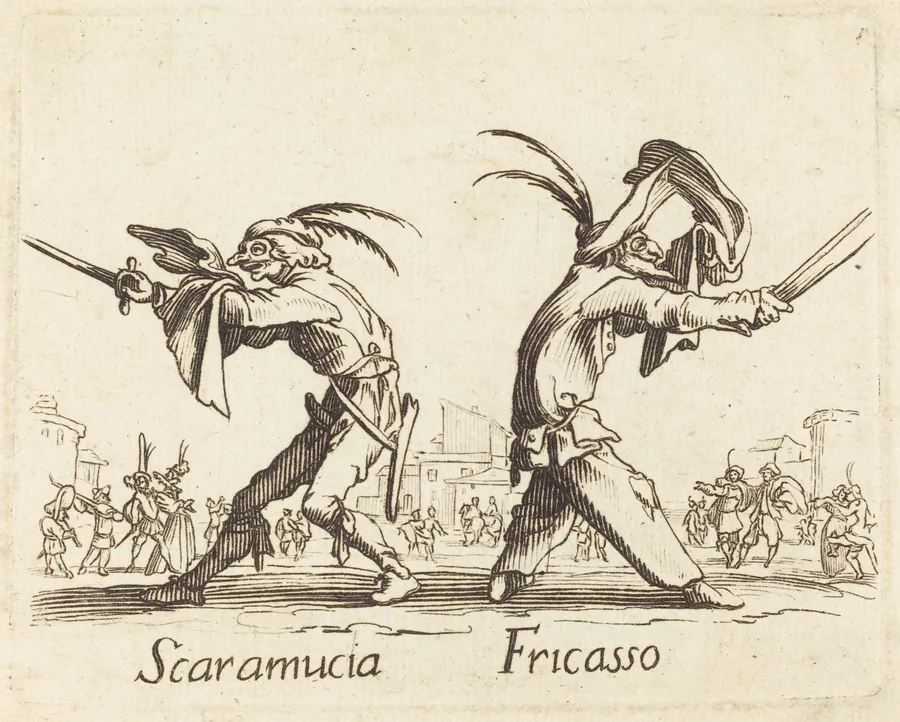 Scaramucia and Fricasso by French 17th Century
