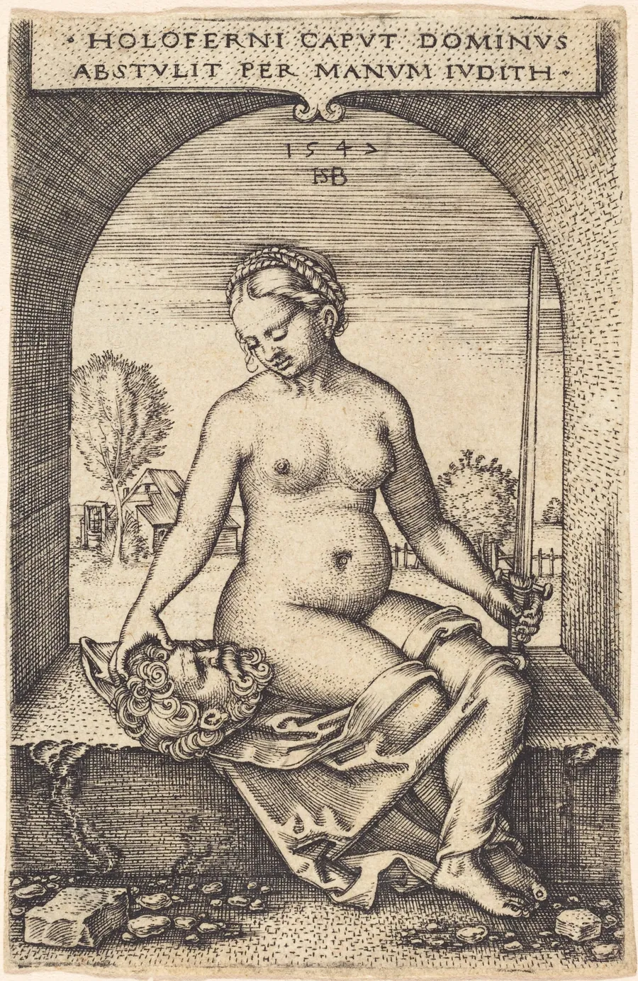 Judith Seated in an Arch by Sebald Beham