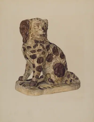 Ceramic Coach Dog
