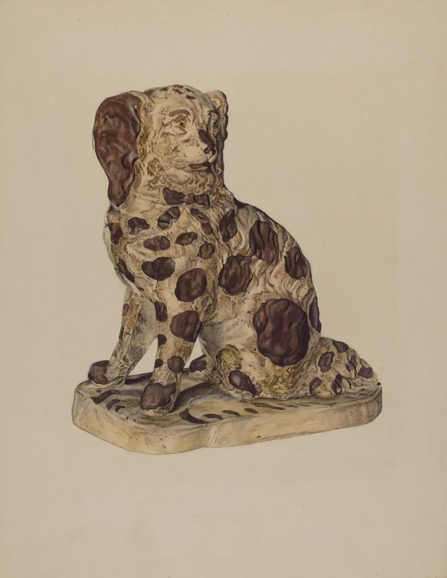 Ceramic Coach Dog by George Yanosko
