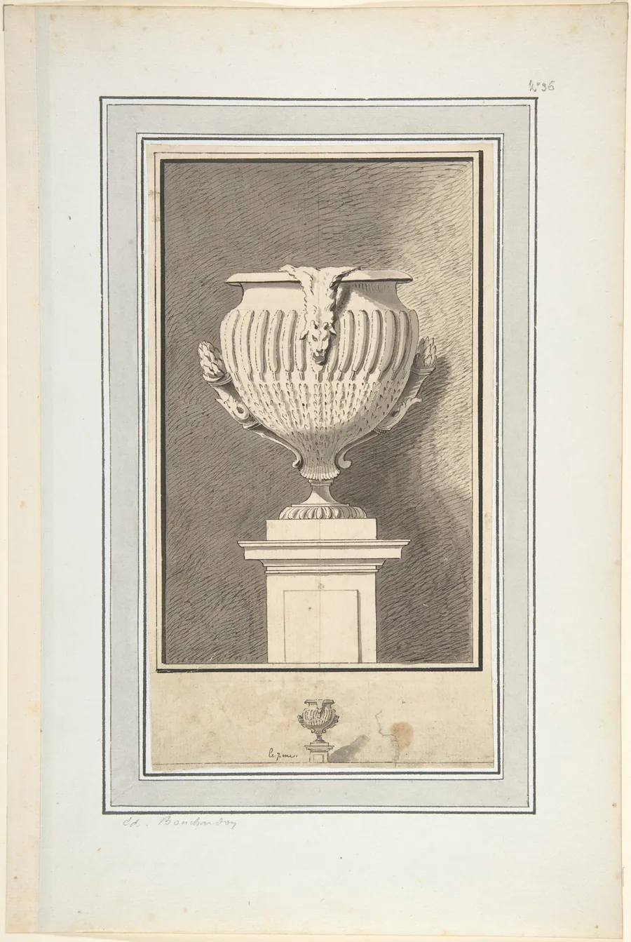 Study for Plate 7 of Bouchardon's "Second livre de vases" by Edme Bouchardon