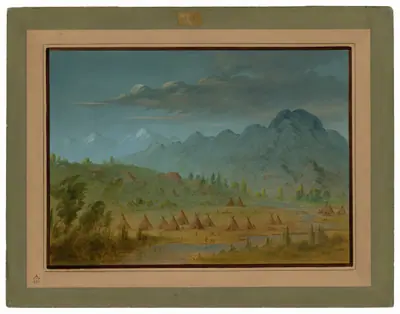 A Crow Village and the Salmon River Mountains