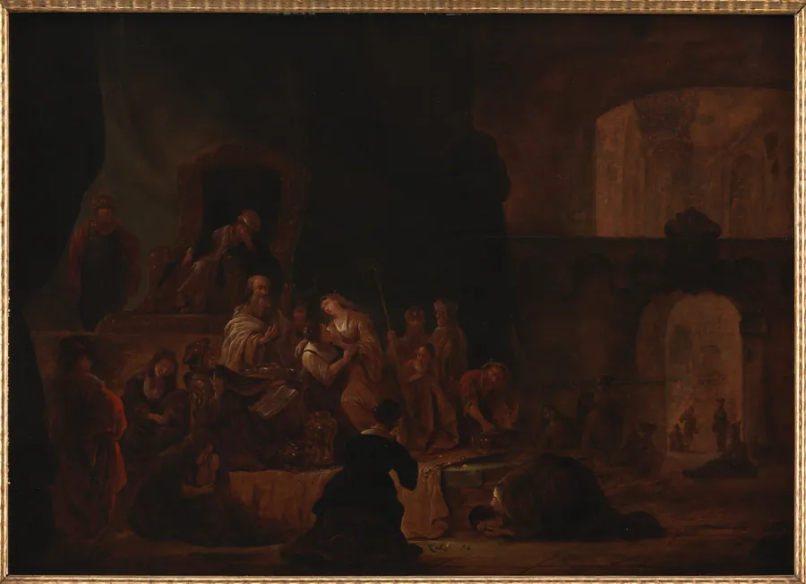 Jeftas datter føres til alteret by Gerrit de Wet