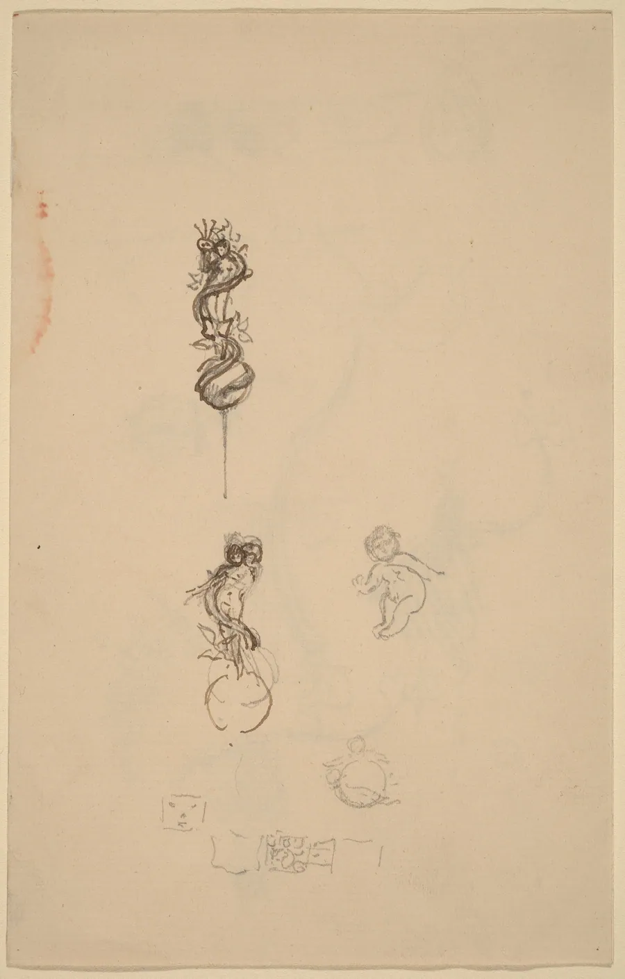 Studies for Jewelry Designs [recto] by Beatrix Godwin Whistler