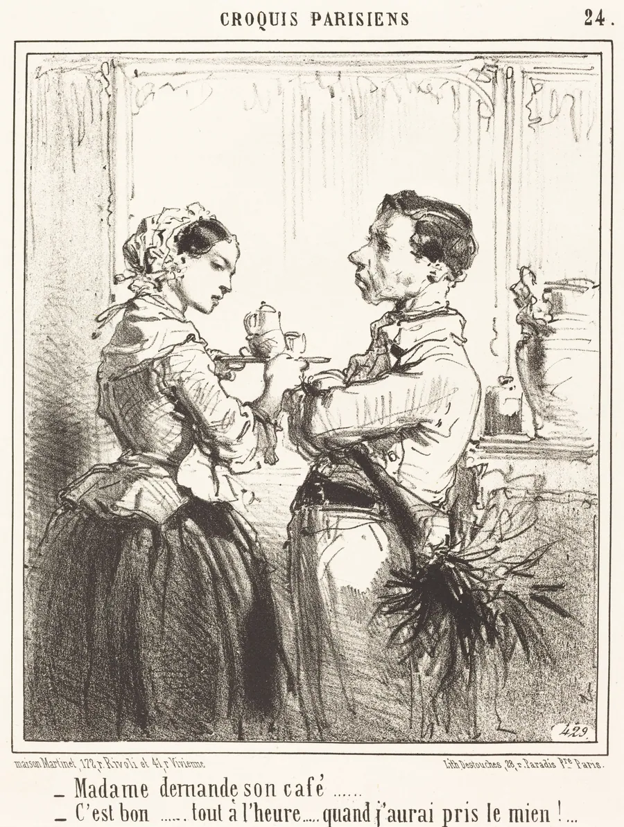 Madame demande son café by Edouard de Beaumont