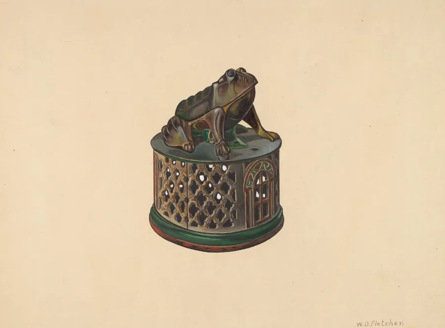 Toy Bank: Frog by William O. Fletcher