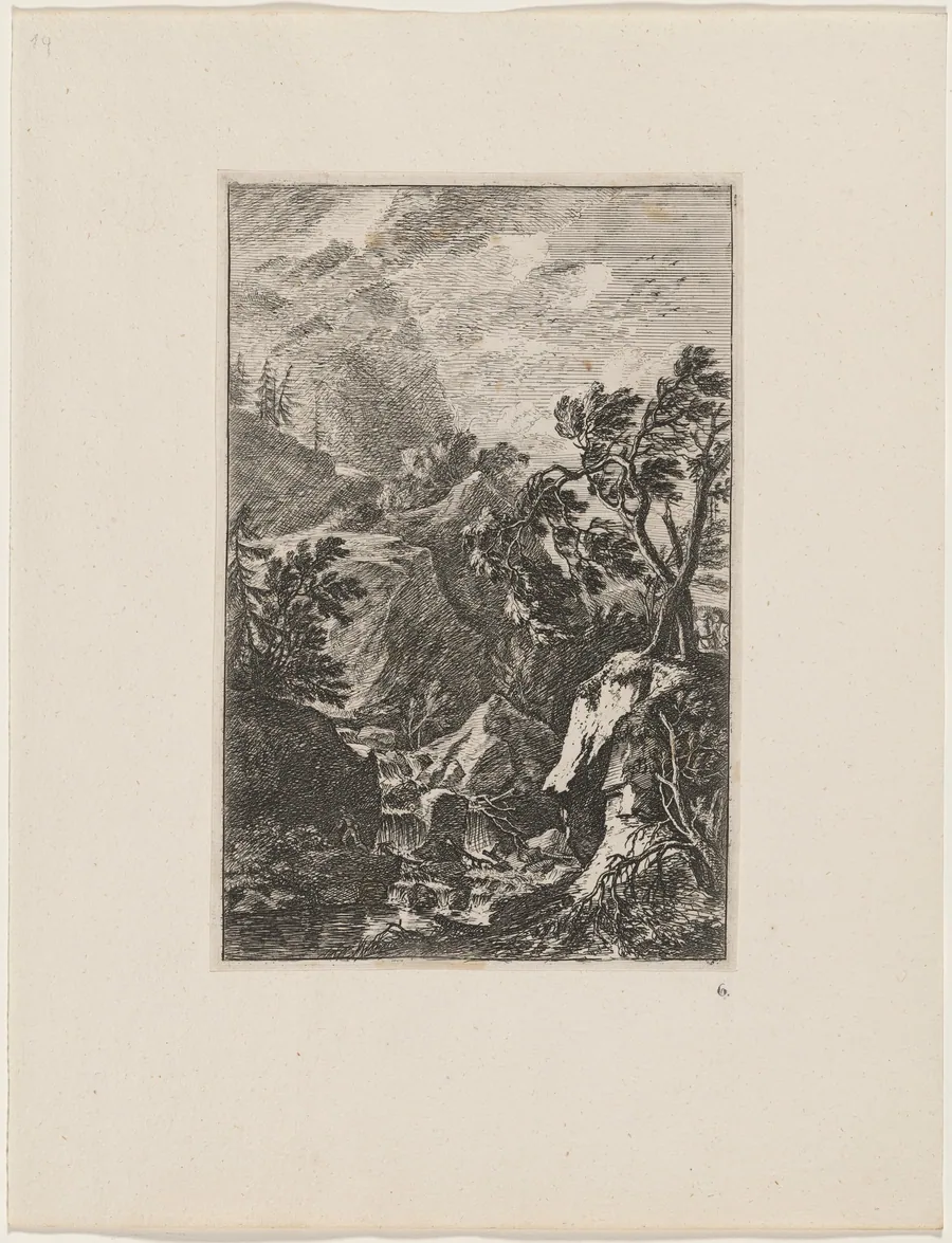 Two Men beside Two Trees by Joachim Franz Beich