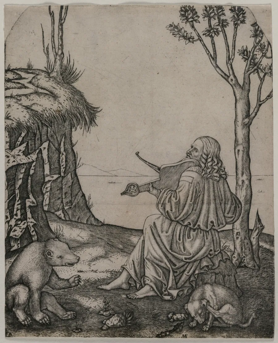 Orpheus Charming the Animals by Marcantonio Raimondi