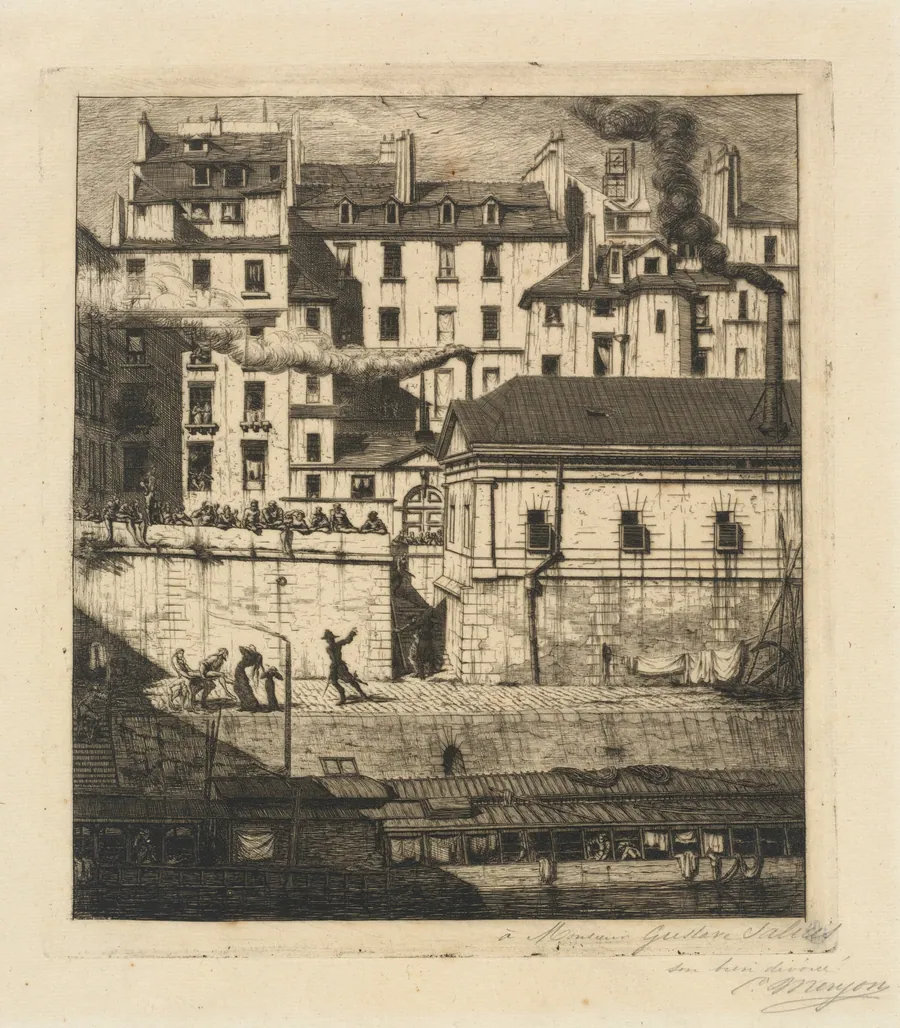 La morgue, Paris (The Mortuary) by Charles Meryon