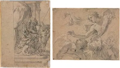 Studies of Angels (recto); Panthea before Cyrus? (verso)