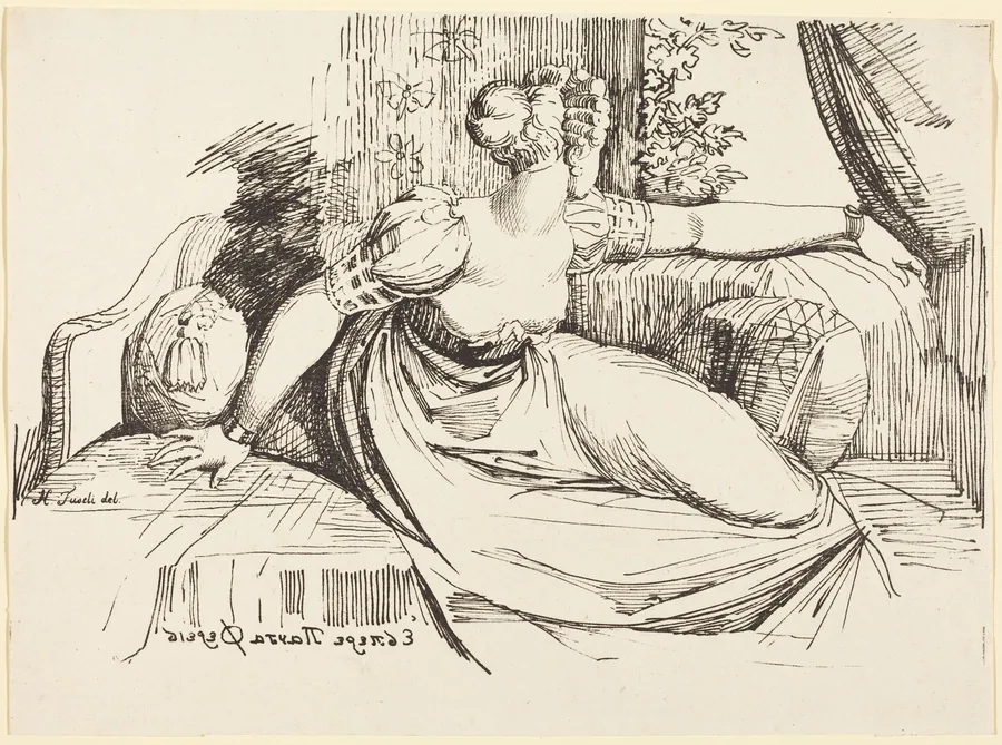 A Woman Sitting by the Window by Henry Fuseli