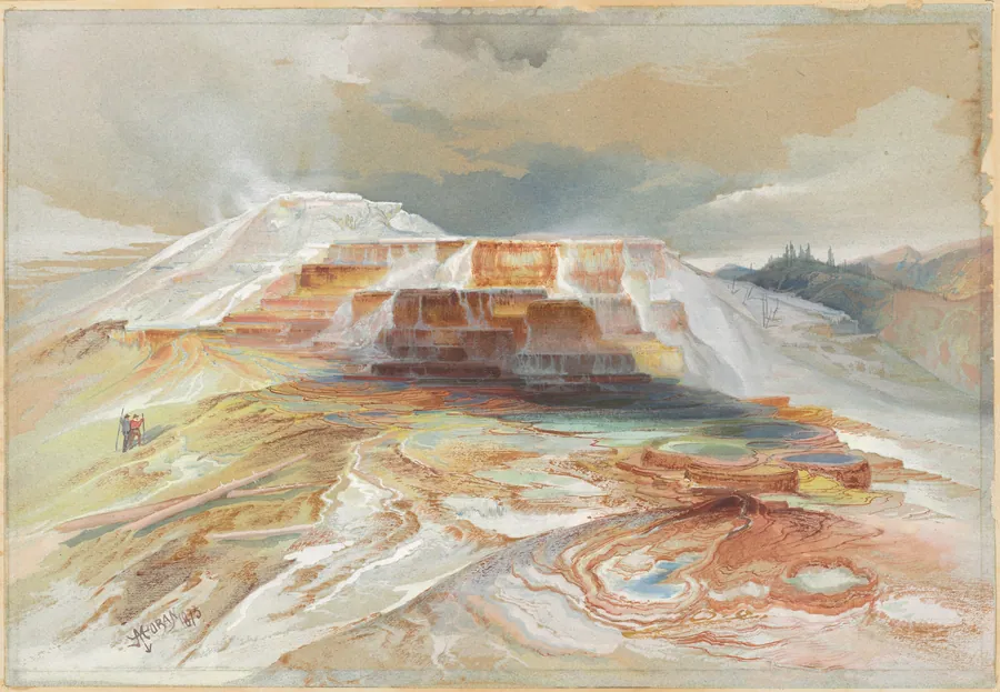 Hot Springs of Gardiner's River, Yellowstone by Thomas Moran