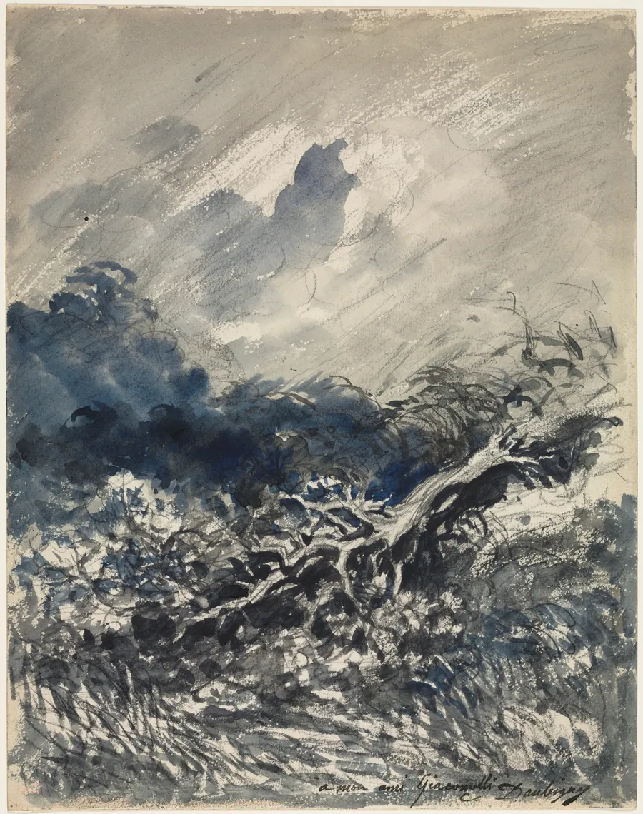 The Oak Tree and the Reed by Charles François Daubigny