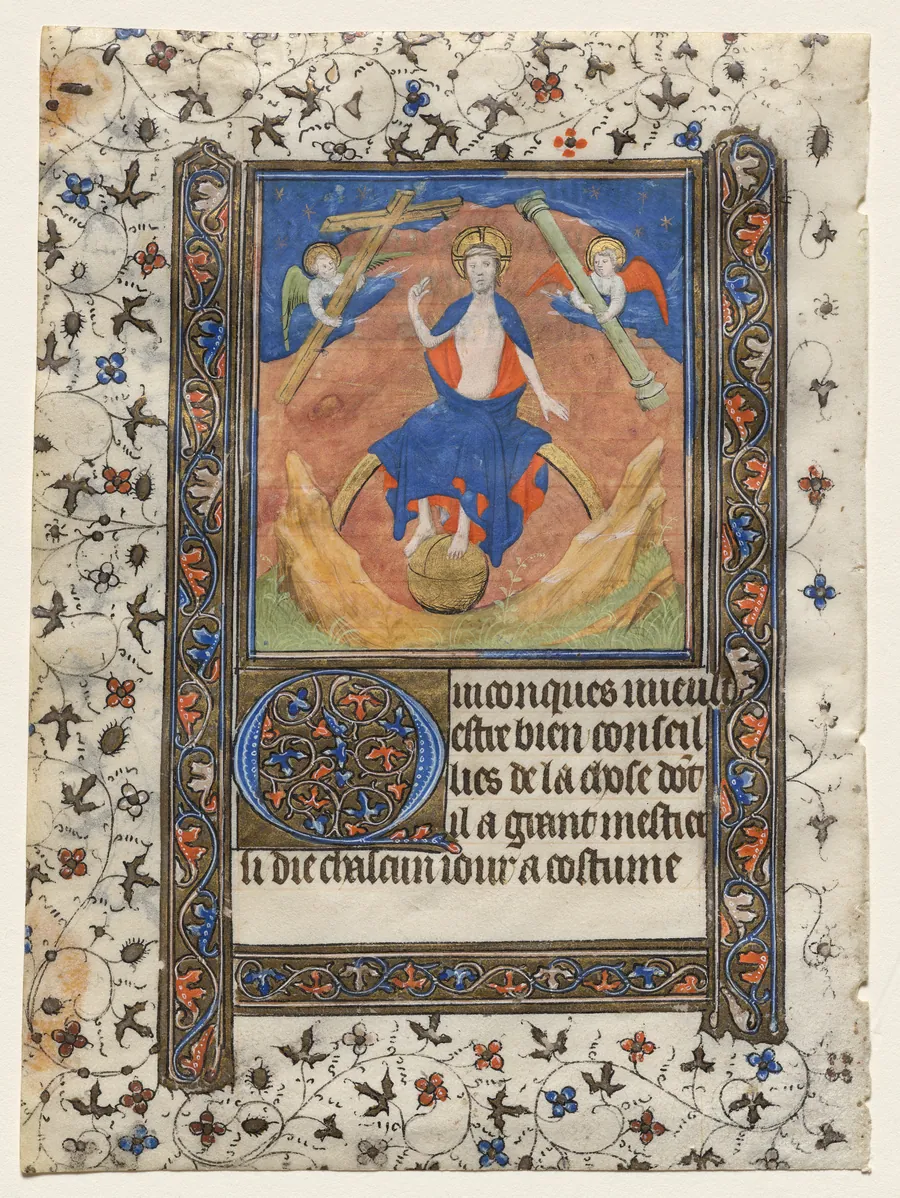 Leaf from a Book of Hours: Christ in Judgment by Boucicaut Master